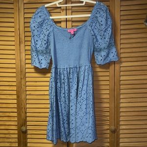 Betsey Johnson Large Mini Blue Dress (w/ tag)